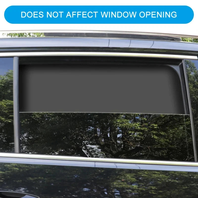 Magnetic car sunshade by Showlu Smart General, showing its foldable design and magnetic edges for easy attachment to vehicle windows.