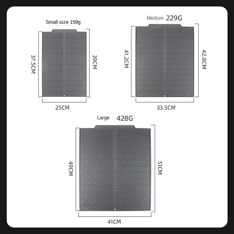Showlu Smart General silicone sink protector mat with drainage holes, designed to protect sink surfaces and catch debris.