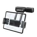 Showlu Smart General car headrest tablet holder mounted on headrest, holding a tablet securely for passenger use.