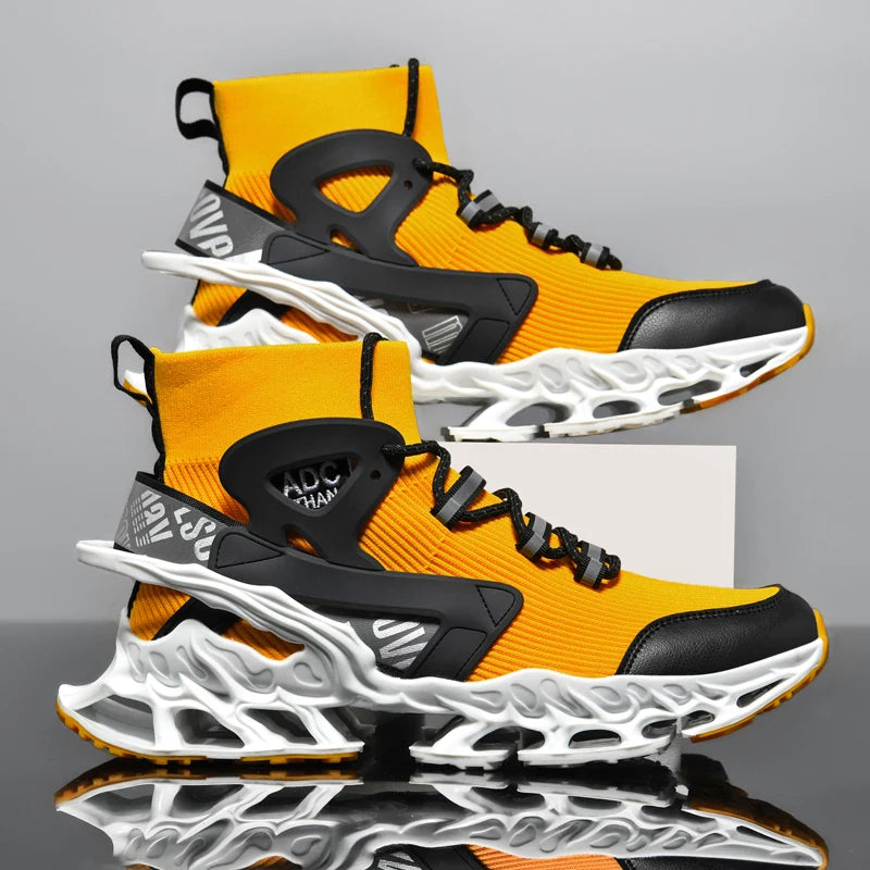 Men's casual sneakers by Showlu Fashion Store, breathable athletic trainers with stylish design and comfortable fit.