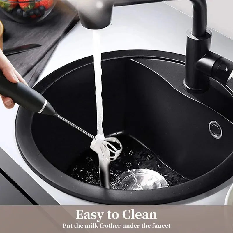 Showlu Smart General mini coffee frother with a sleek design, perfect for frothing milk and creating coffee beverages at home.