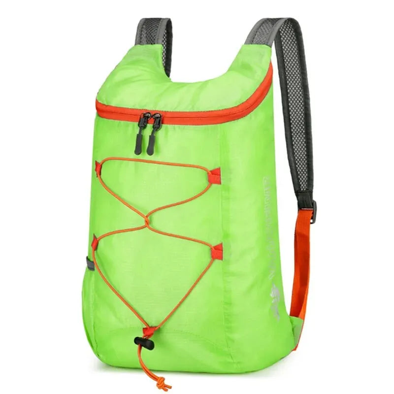 Lightweight waterproof nylon outdoor folding backpack by Showlu Fashion Store, ideal for camping, hiking, and travel activities.
