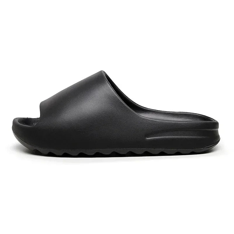 EVA house slippers for women and men with non-slip thick soft platform slide design, suitable for indoor outdoor use and shower.