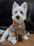 Striped Showlu Fashion dog sweater made of 100% cotton, cozy pet pullover for dogs, warm and comfortable for outdoor walks.