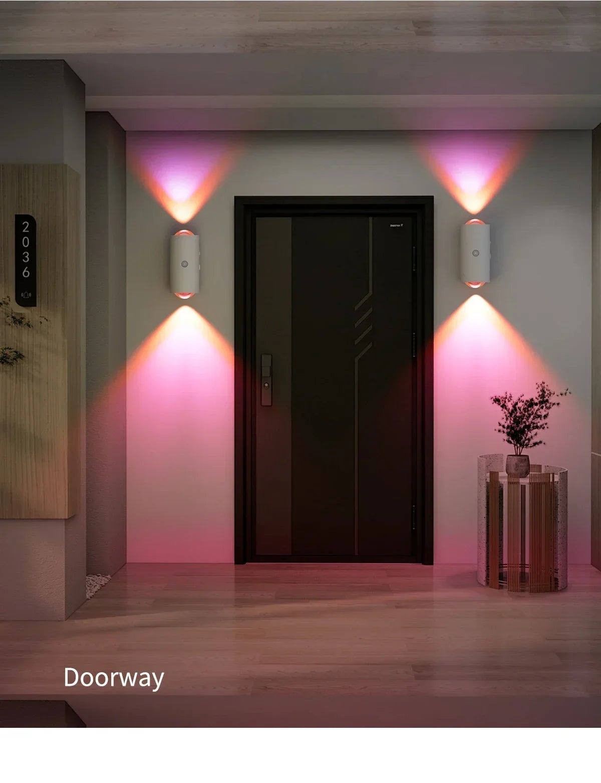 Showlu Smart General VENUSWING magnetic RGB night light with motion sensor, glowing in multiple colors for home illumination.