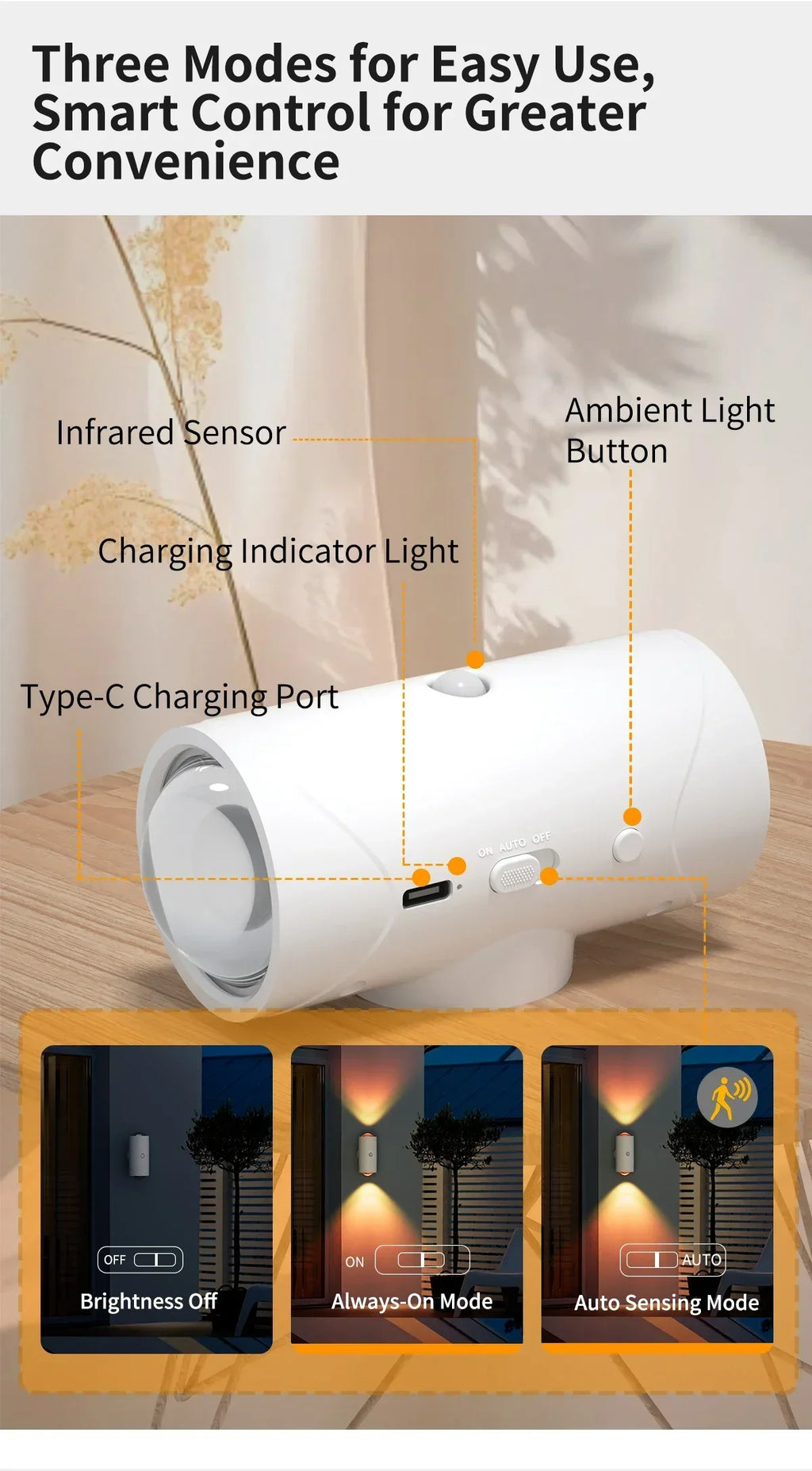Showlu Smart VENUSWING Magnetic Motion Sensor RGB Night Light showing colorful light display and sleek design in a modern home setting.