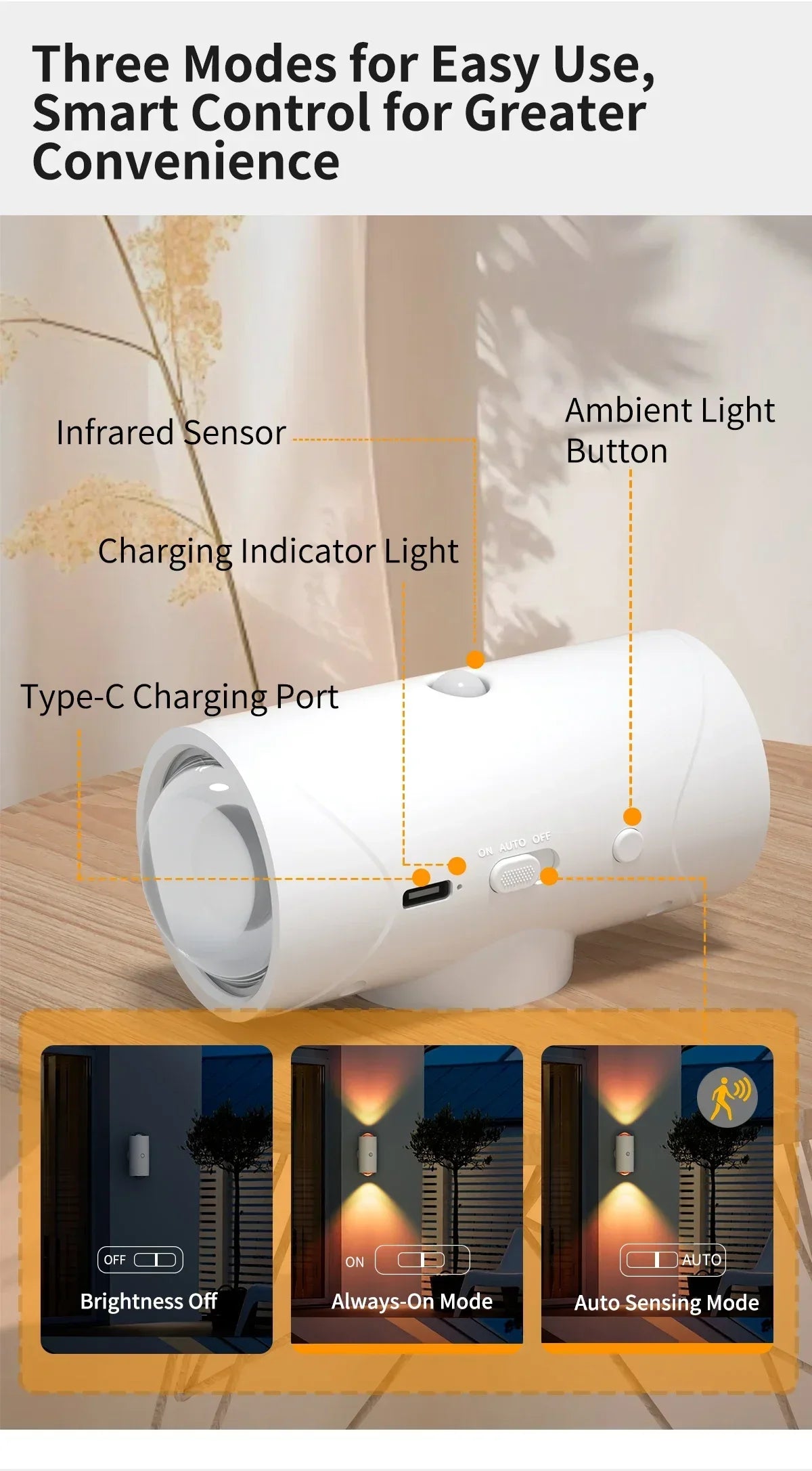 Showlu Smart VENUSWING Magnetic Motion Sensor RGB Night Light showing colorful light display and sleek design in a modern home setting.