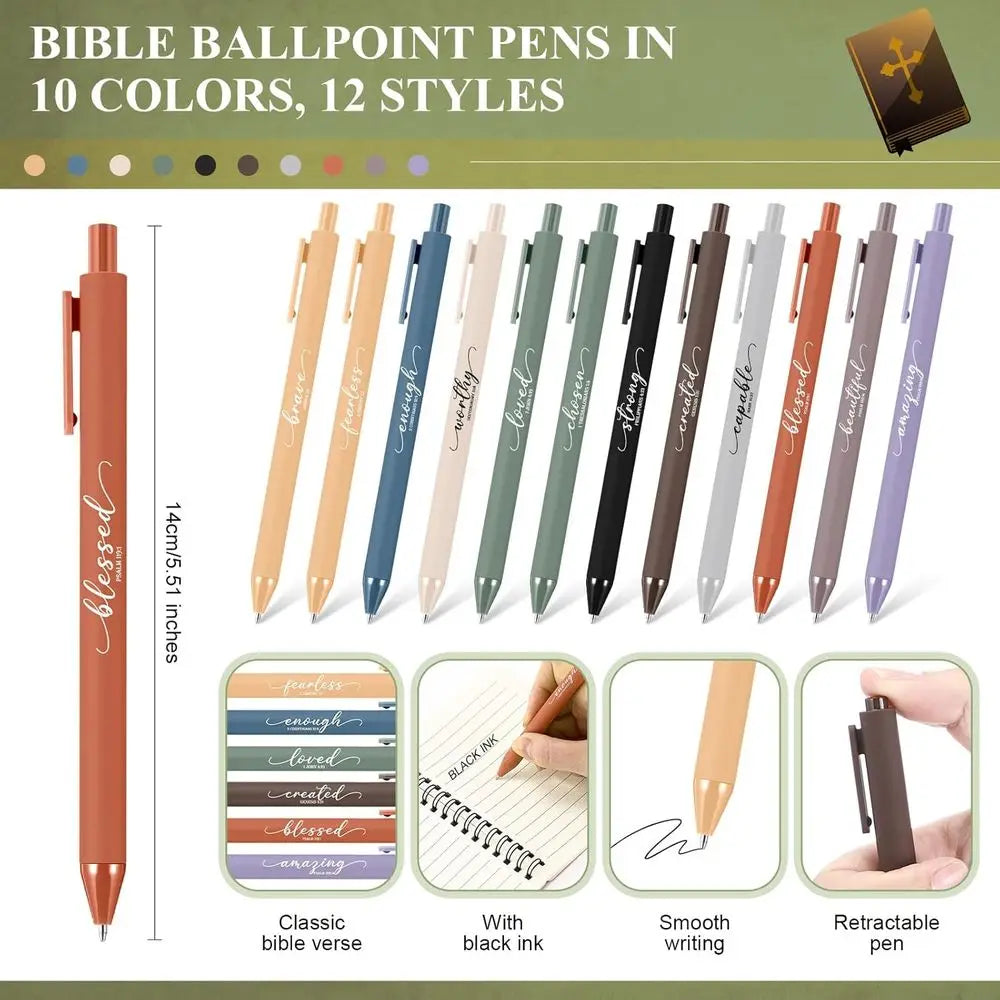 Set of 60 Christian prayer journals with matching Bible pens by Showlu Fashion, featuring religious-themed covers and writing accessories.
