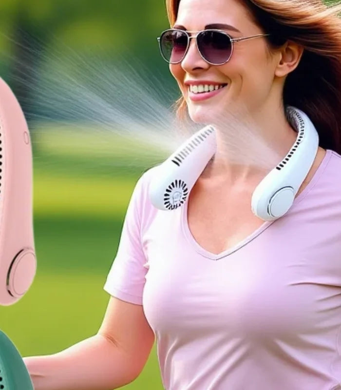 Showlu Smart General 4000mAh portable neck fan with breathable design and adjustable settings, ideal for personal cooling.