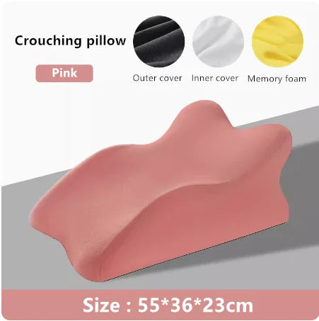 Showlu Memory Foam Prone Sleeping Pillow, ergonomic bedding cushion with contoured design for comfortable prone sleep support.