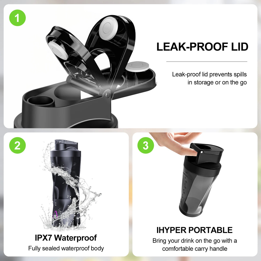 Showlu Smart Portable Electric Juicer Blender with 700ml capacity and 360W motor, shown on a countertop with fresh fruits.