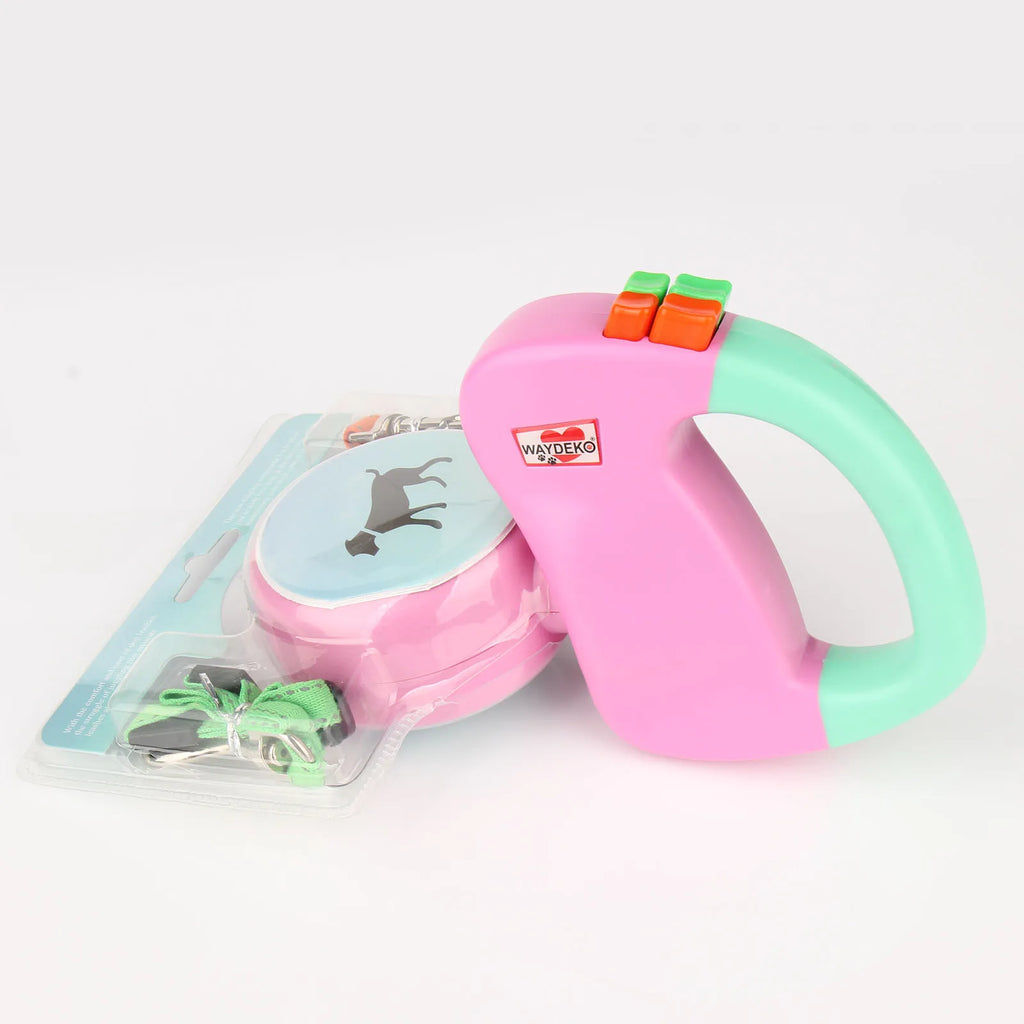 Showlu Dual Retractable Dog Leash with reflective leads, tangle-free design, and 360° movement for secure walking.