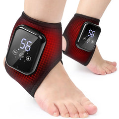 Foot Massager Electric Ankle Brace with Adjustable Hot Compress Vibration Massage Ankle Guard Band Carpal Tunnel Foot Protection