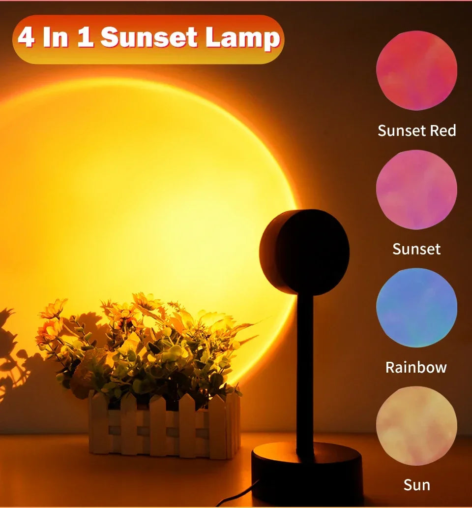 Showlu Smart General LED Sunset Rainbow Bar illuminating a colorful rainbow light display on a wall.