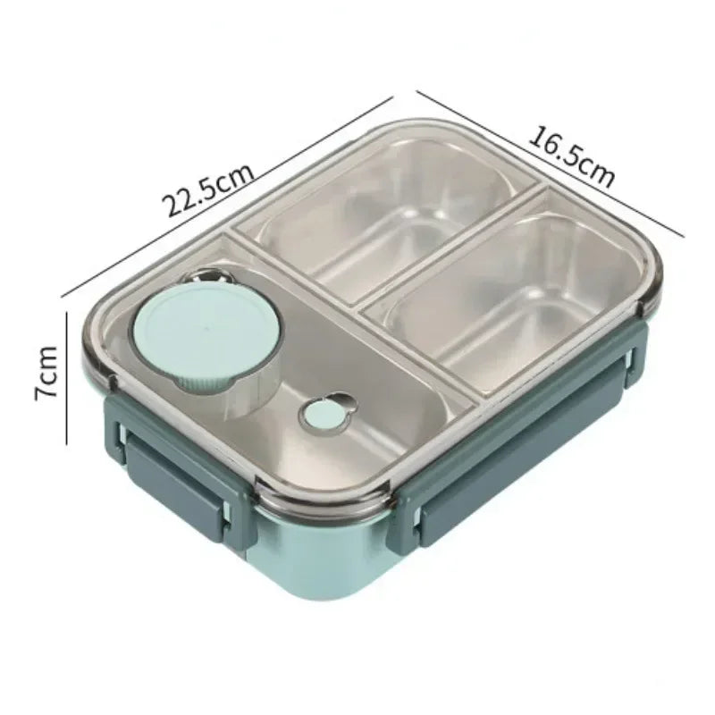 Stainless steel 850ml portable lunch box with insulated design, suitable for children and adults, for hot or cold food storage and heating