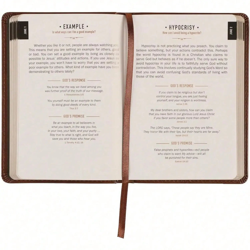 Brown 365-day prayer journal for men titled "One Minute With God" by Showlu Fashion Store, featuring daily prayer prompts and reflections.