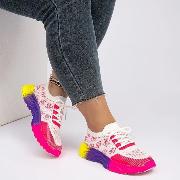 Women's AJZS slip-on athletic sneakers by SHOWLU FASHION STORE, breathable PU shoes for comfortable training and casual wear.