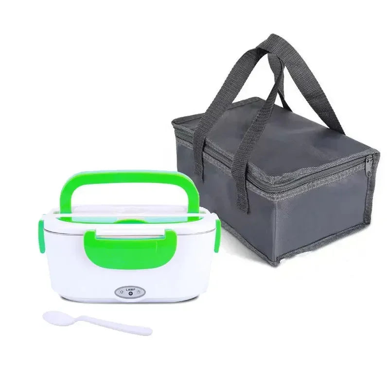 Stainless steel Sokany 2-in-1 electric heating lunch box by SHOWLU FASHION STORE, designed for car and home use with portable bento style.