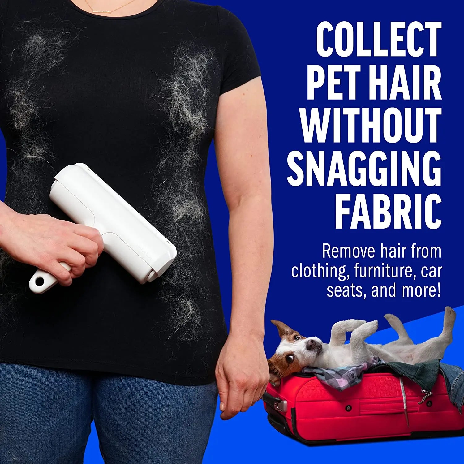 Showlu Smart General reusable pet hair lint remover roller with replaceable adhesive sheets for quick pet hair cleanup.