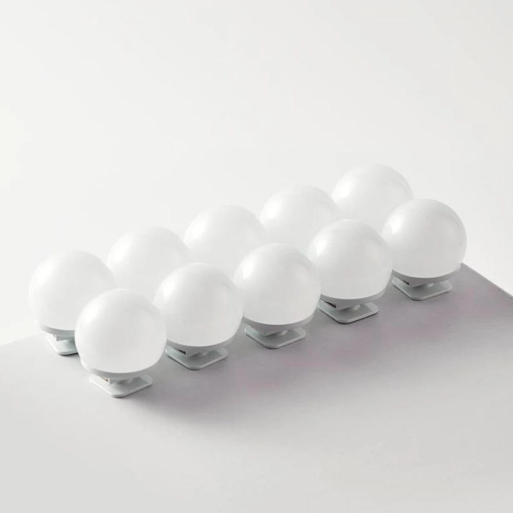 Dimmable LED makeup mirror light from NoEnName_Null illuminating a vanity mirror for precise makeup application