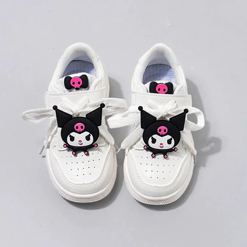 Sanrio Kuromi girls casual sneakers by SHOWLU FASHION STORE, breathable non-slip board shoes with fun Kuromi design for kids.