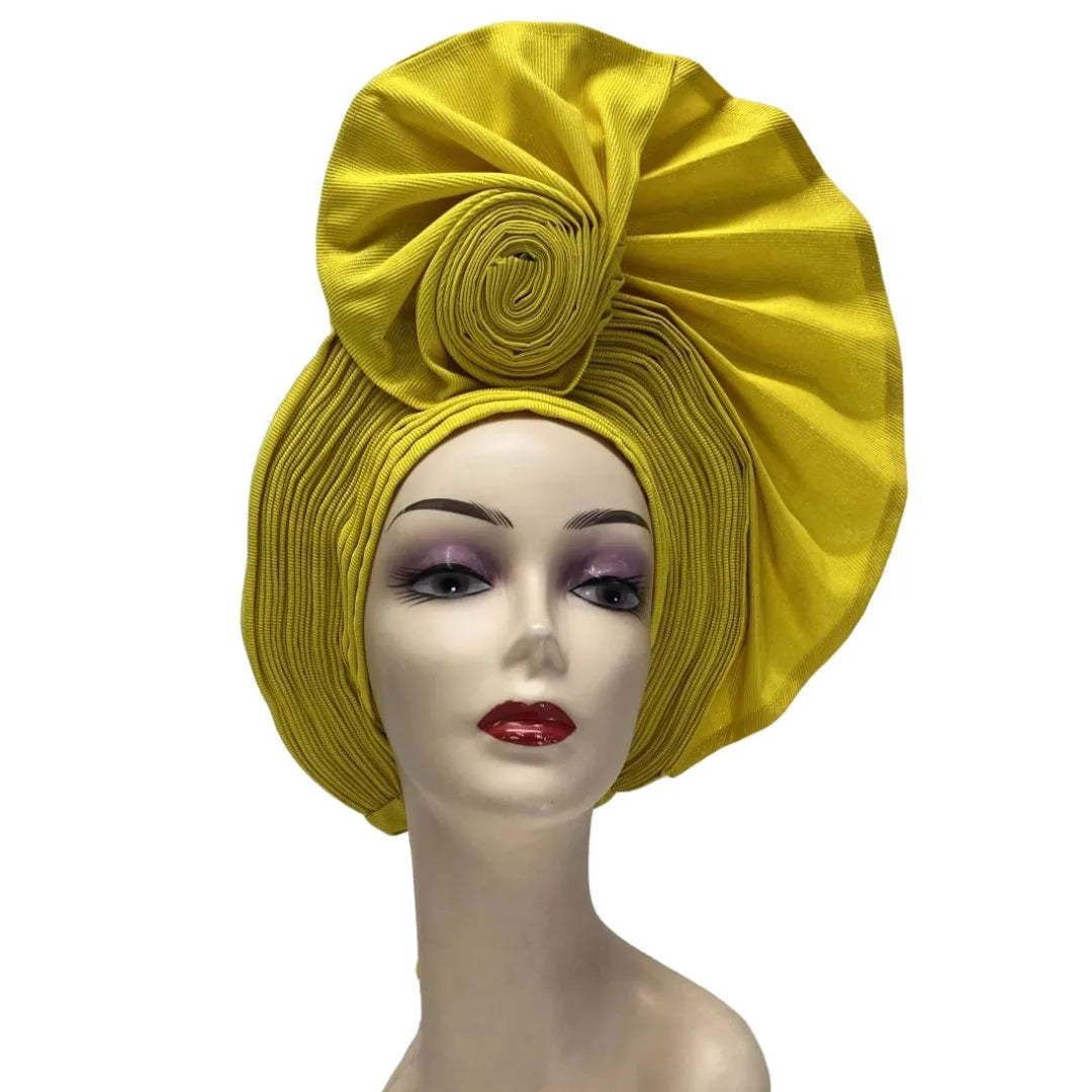 Aso Oke Nigeria For Traditional Marriage Nigeria Auto Gele Women Headtie Nice African Bonnet Hat For Lady Party