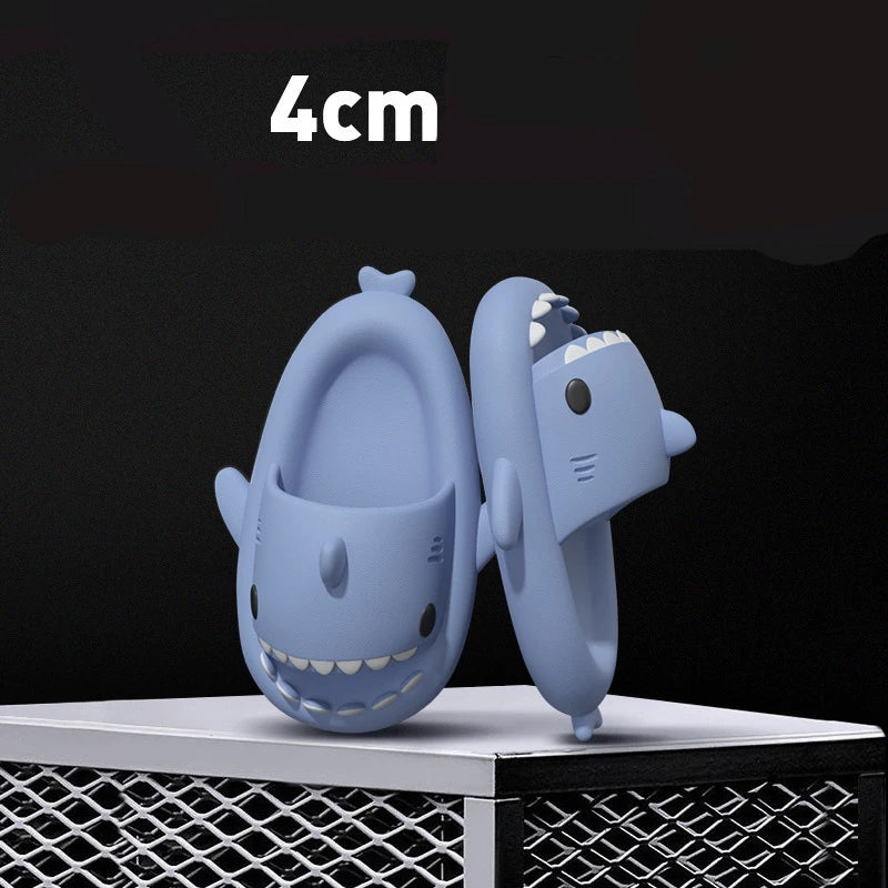 HKAZ Shark Slides by SHOWLU FASHION STORE, non-slip EVA slippers for men, women, and kids, featuring shark design and comfortable fit.
