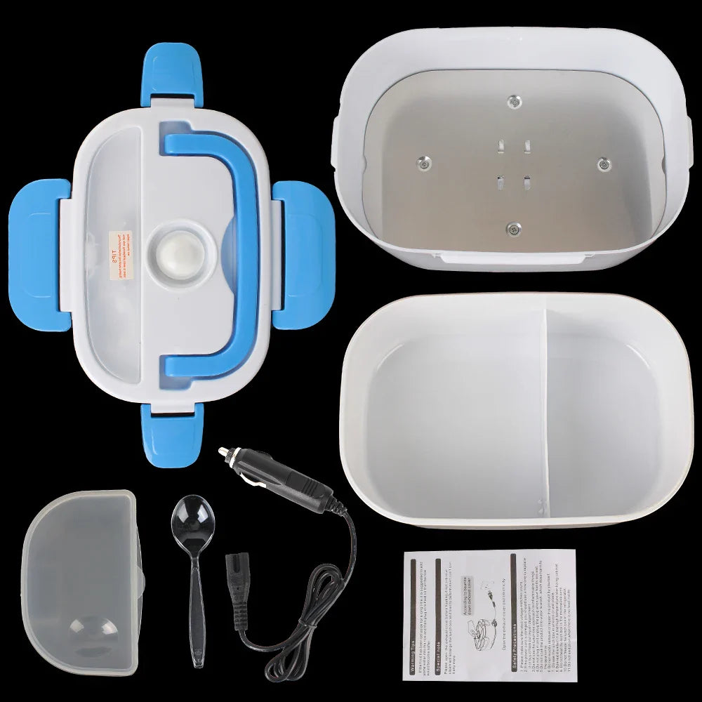 Electric heated lunch box by NICEYARD from SHOWLU FASHION STORE, portable food warmer with 12V and 220V compatibility, shown in image.