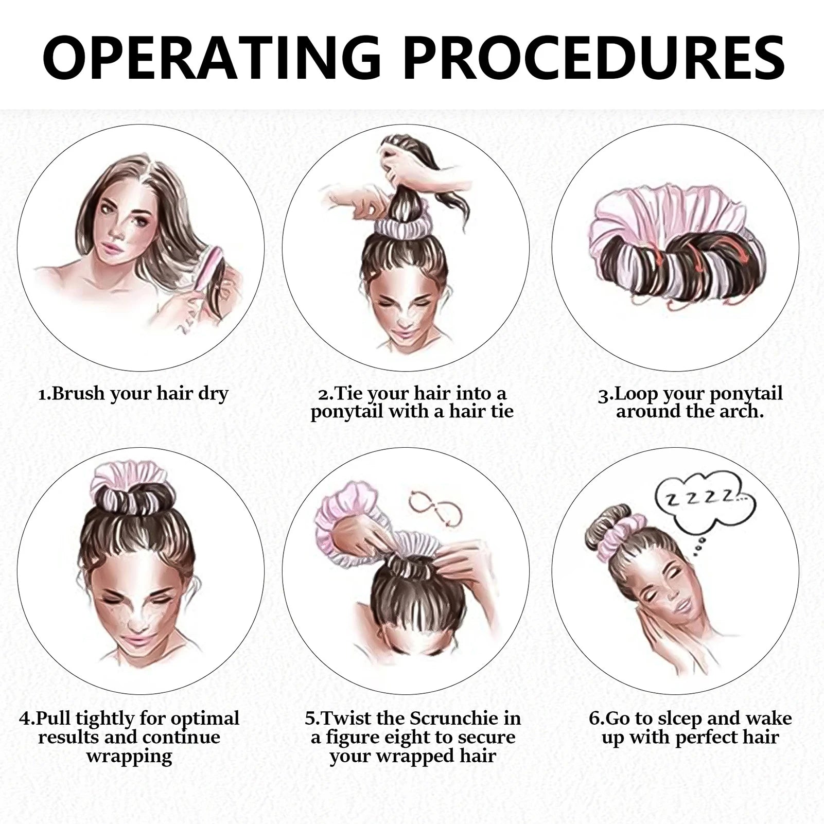 Showlu Smart General heatless hair curling ribbon, soft fabric strip for easy, gentle curls without heat styling.