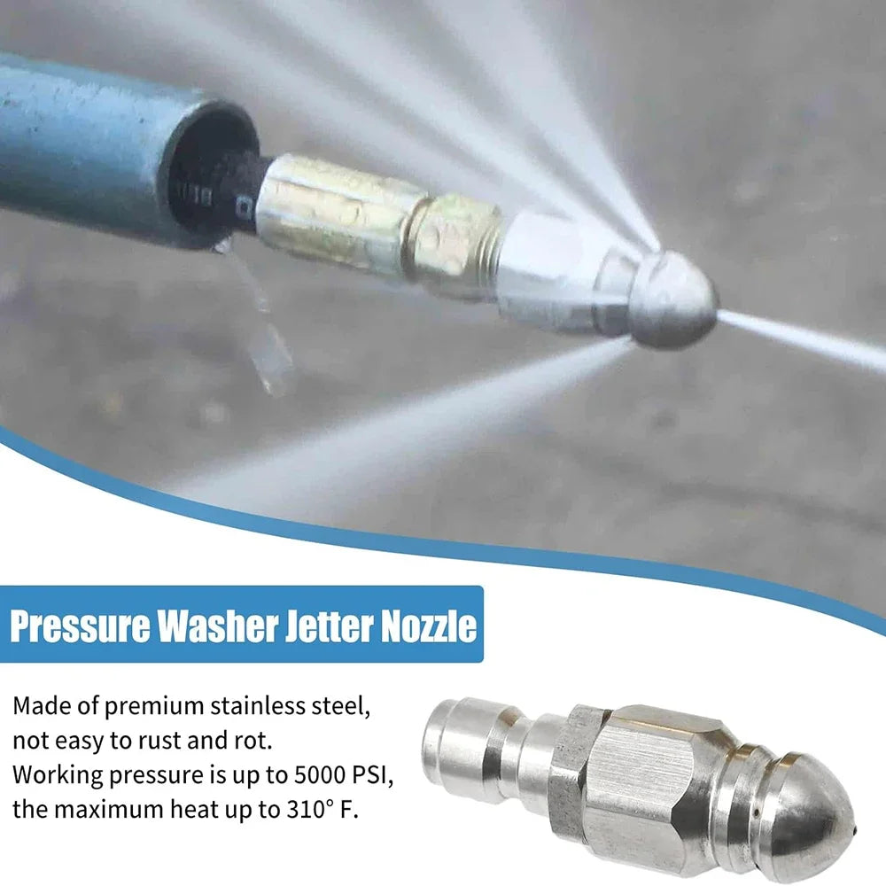 Showlu Smart General gutter cleaning pressure washer attachment connected to a pressure washer for effective gutter debris removal.