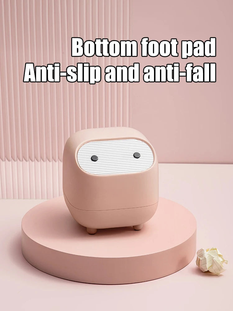 Mini bathroom trash can by Showlu Smart General with a sleek, compact design for convenient waste disposal.