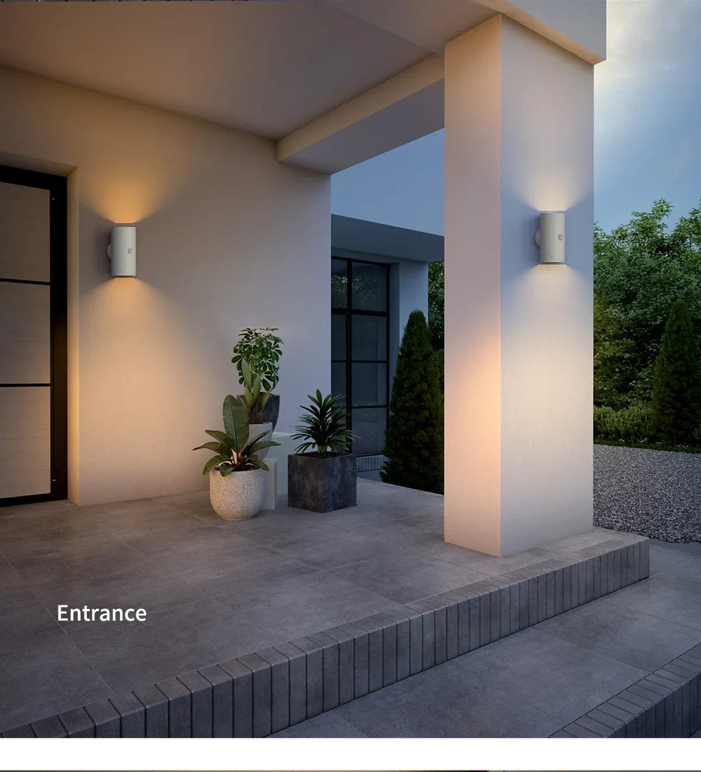 Showlu Smart Venuswing magnetic motion sensor RGB night light illuminating a dark room with colorful LED lighting.