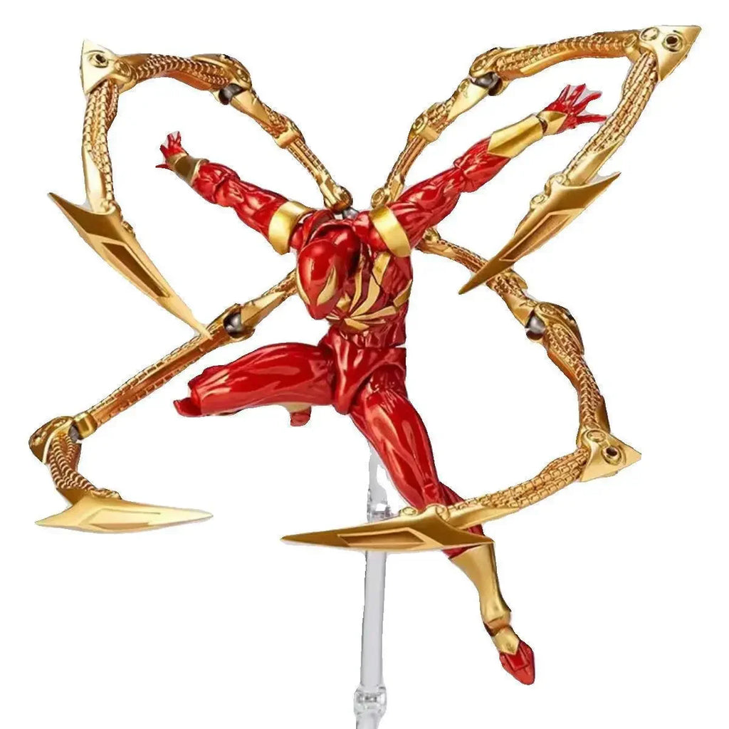 Bandai Iron Spider-Man action figure, 22cm Yamaguchi-style PVC model showcasing detailed Spider-Man in dynamic pose.