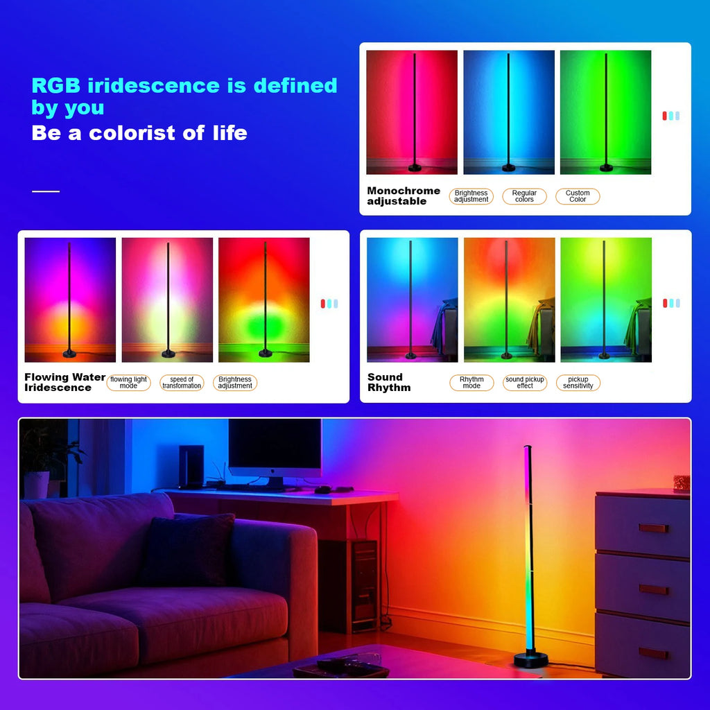 Showlu Smart General NOVEYEE LED Dimmable Floor Lamp with remote control, modern design, adjustable lighting for living rooms