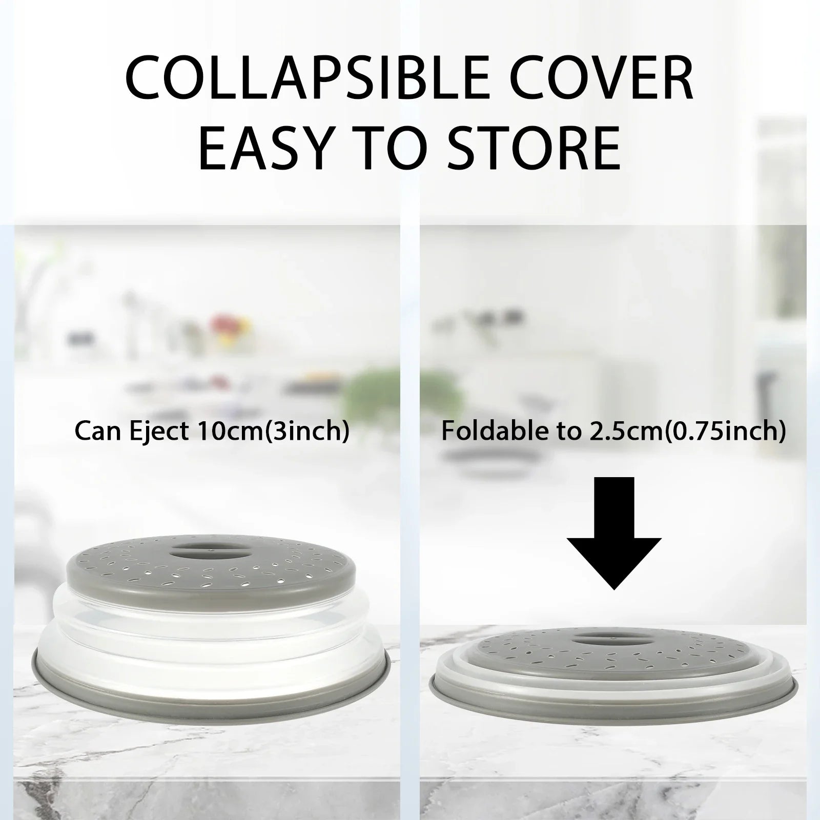 Showlu Smart General silicone microwave cover with vent holes, designed to prevent splatters and keep microwave clean.