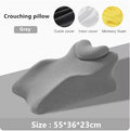 Showlu Memory Foam Prone Sleeping Pillow with ergonomic design, beige cushion for comfort and support during sleep