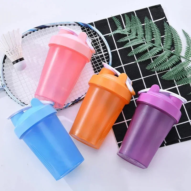 1-7PCS Shaker Bottles Sport Water Cups Whey Protein Powder Mixer Bottle Fitness Gym Shaker Outdoor Portable Plastic Drink Cup
