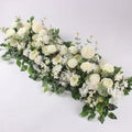 Artificial silk peony and rose wedding flower wall decoration in 50cm and 100cm lengths, ideal for DIY wedding arch backdrop.