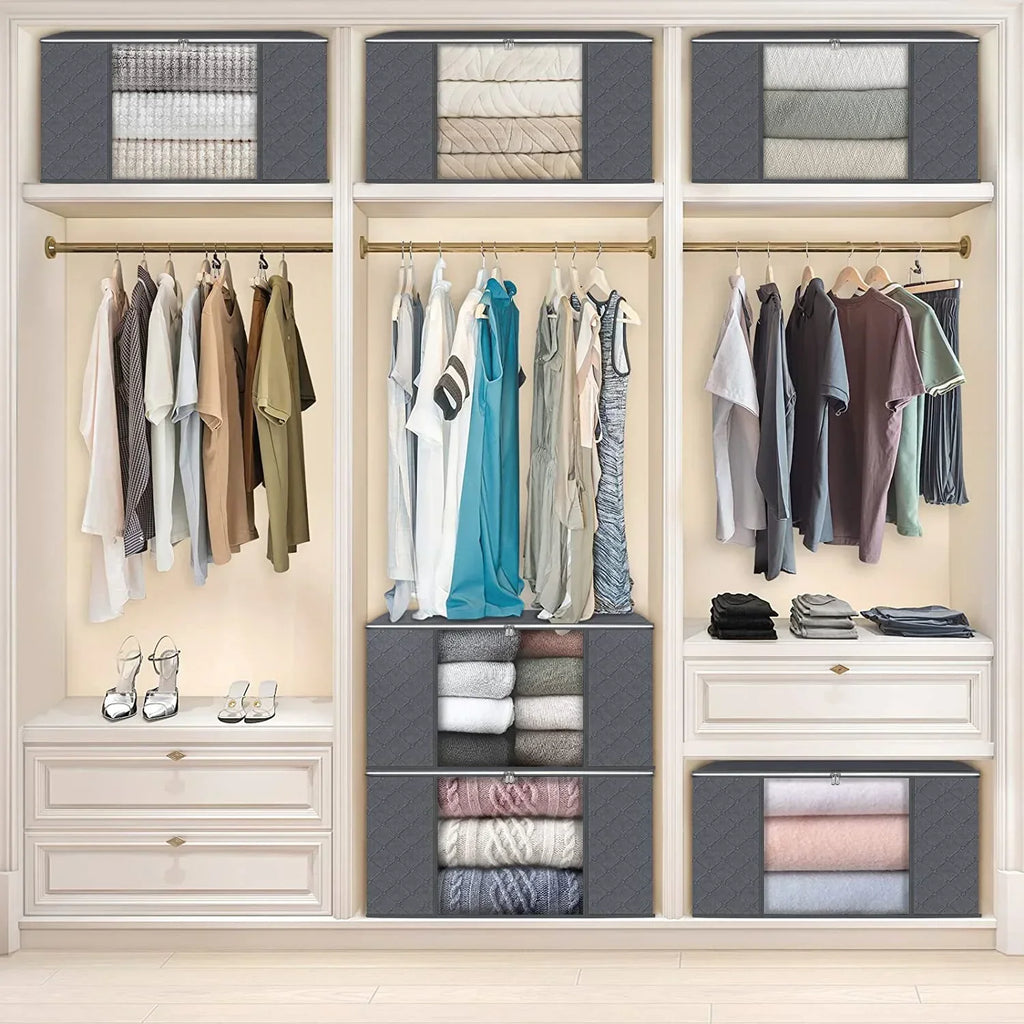 Showlu Smart General foldable storage boxes in neutral colors, designed for home organization and decor.