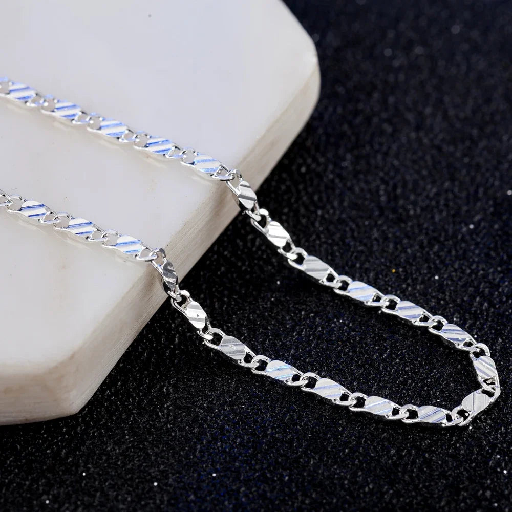 18K gold-filled necklace for women and men, 16-30 inch jewelry chain showing a shiny, elegant gold chain with a smooth finish.