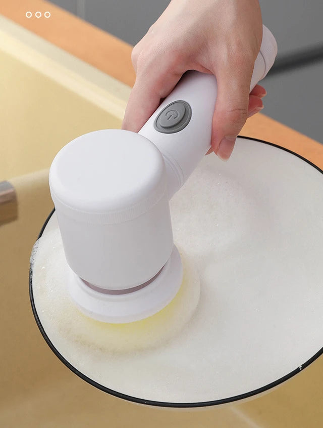 Showlu Smart General cordless electric spin scrubber with 7-in-1 cleaning brushes for versatile home cleaning.