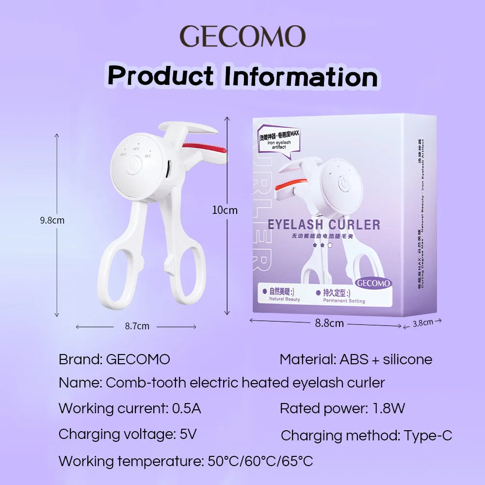 Showlu Smart General heated eyelash curler with a sleek design and digital temperature control for perfect, long-lasting curl.