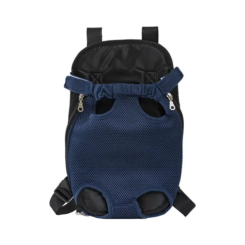 Showlu Adjustable Mesh Pet Carrier Backpack with breathable mesh panels for comfortable carrying of cats and small dogs.