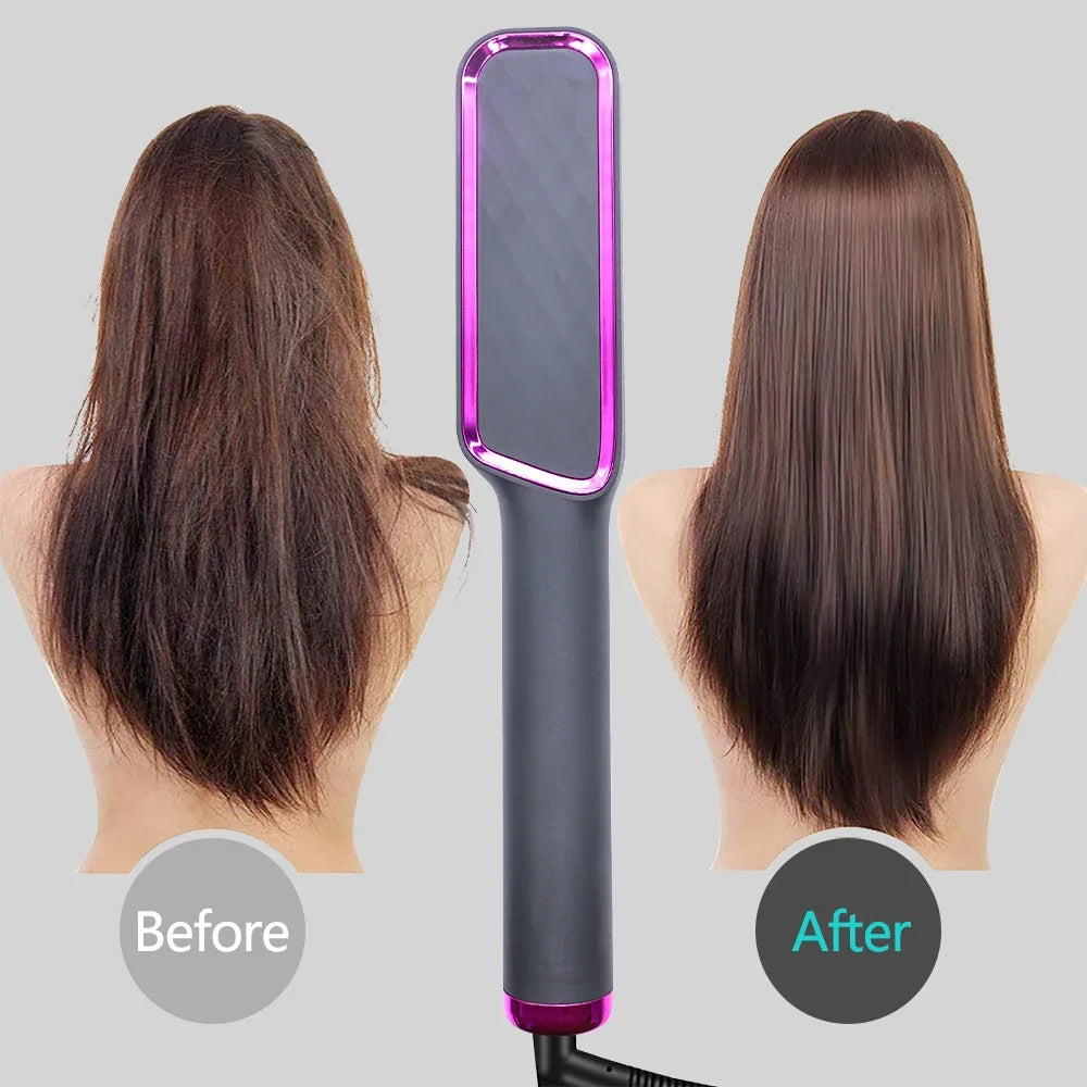 Showlu Smart General electric hair straightener comb with fast heating to 220°C, featuring a sleek design and temperature control.