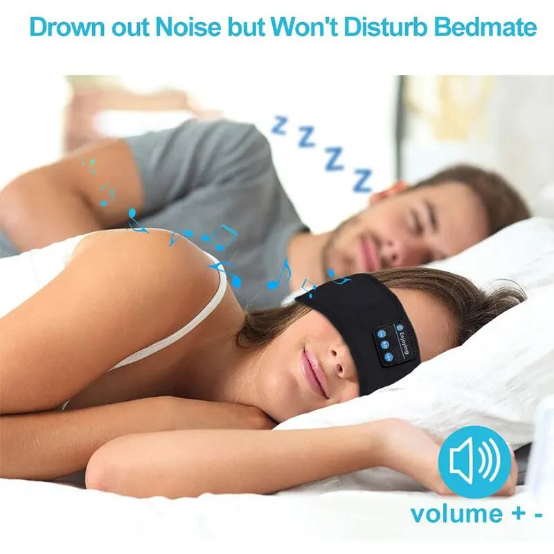 Showlu Smart General Bluetooth sleep headphones with soft ear cushions and headband, designed for comfortable overnight listening.