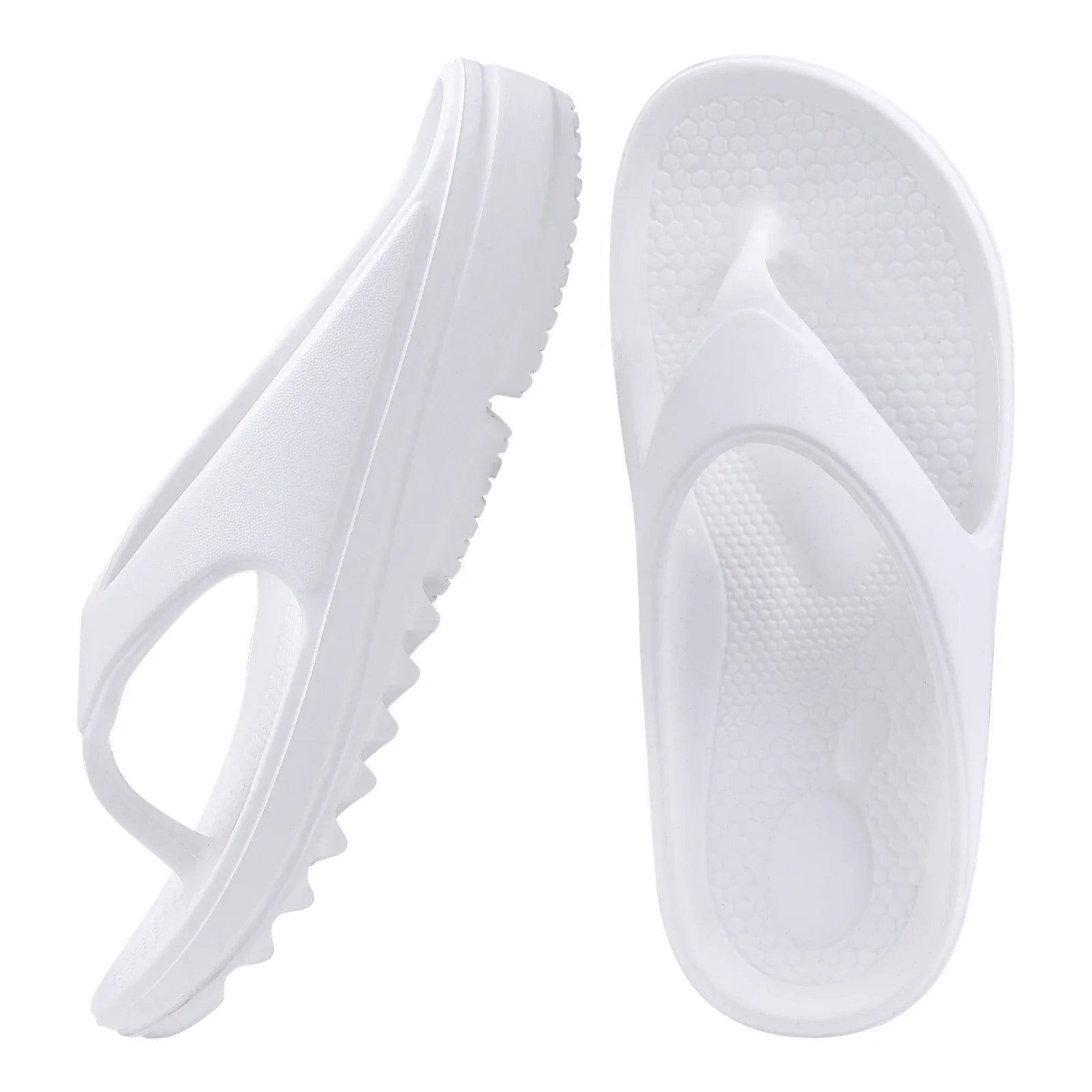 Comwarm thick sole flip flops for women featuring soft EVA material and a yoga mat-inspired design, perfect for beach and casual wear.