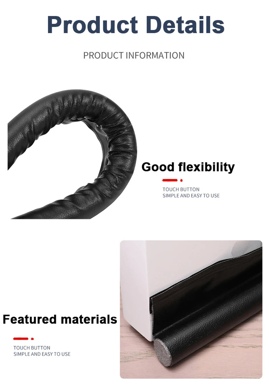 Showlu Smart General anti-dust door seal strip installed along a door frame to block dust and drafts effectively.