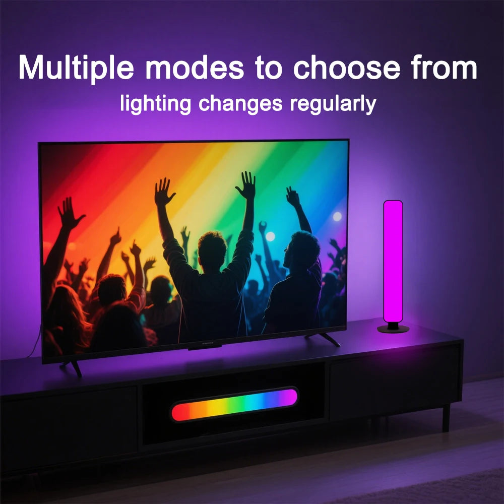 Showlu Smart RGB Atmosphere Night Light with remote control, featuring colorful lighting and modern design for relaxing ambiance.