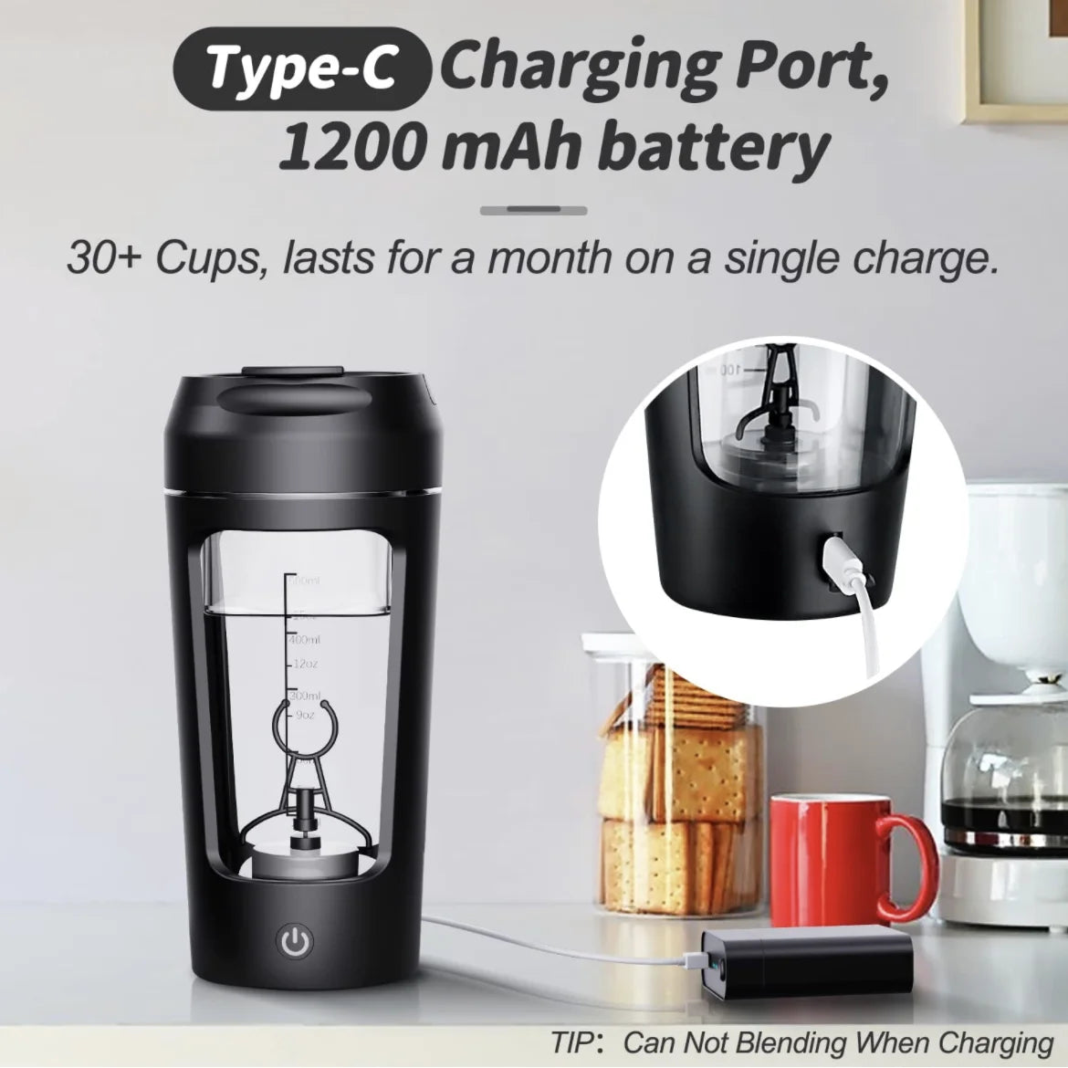 650ml USB Rechargeable Electric Protein Shaker Bottle