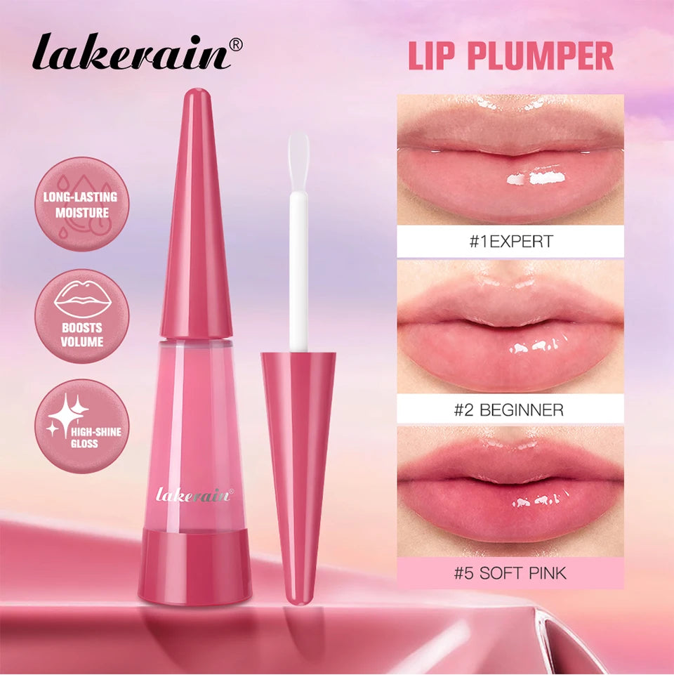 Showlu Smart General Lip Oil Plumper with glossy finish, featuring a sleek applicator and clear packaging.